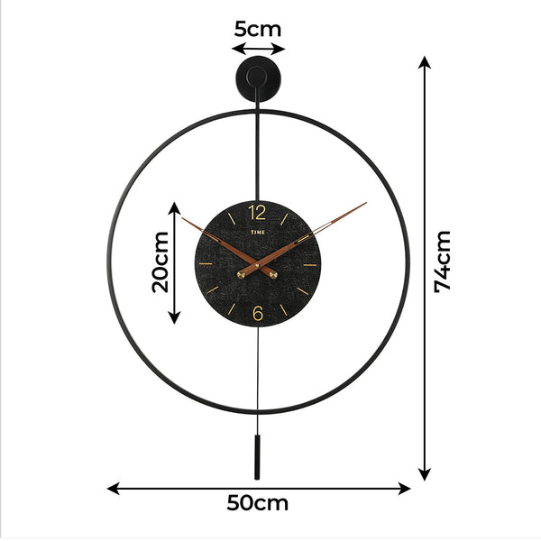 Yezi Wall Clock 50Cm Large Round Modern Home Decoration Wall Clocks