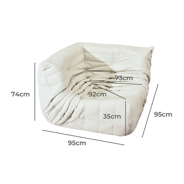 Levede Corner Seaters Floor Sofa Caterpillar Lounge Sofas Armchairs & Couches