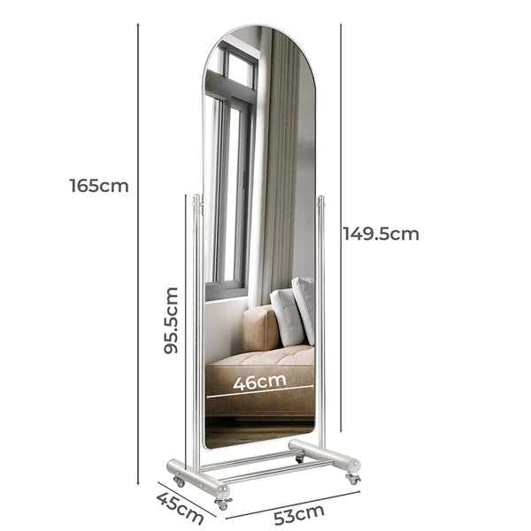 Yezi 165Cm Movable Arch Full Length Mirror Mirrors