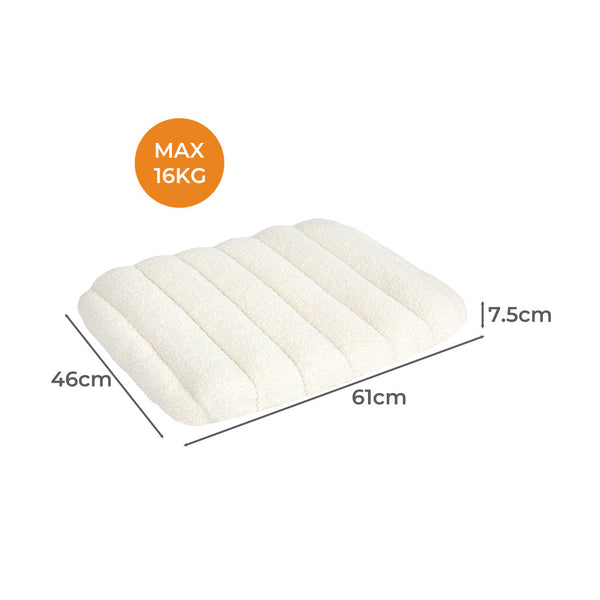 Pawz S Size Orthopedic Dog Bed With Sherpa Plush Removable Cover In White Pet Beds