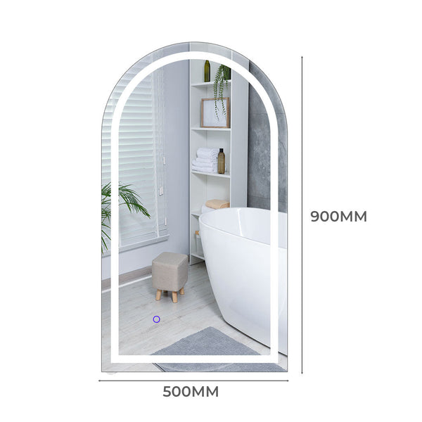Emitto Led Wall Mirror Arch Anti Fog 50*90Cm 50X90 Mirrors