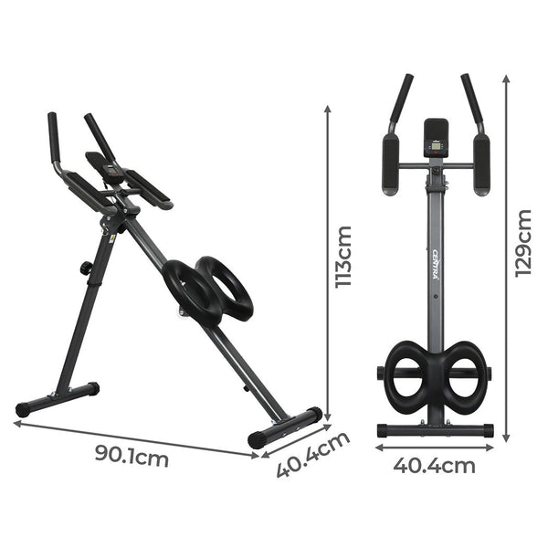 Centra Foldable Adjustment Ab Machine Black Abdominal Machines