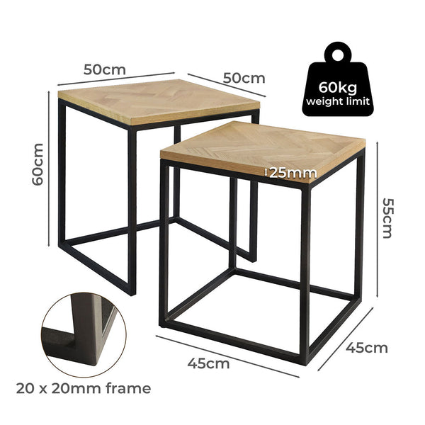 Levede 2Pcs Nesting Coffee Tables