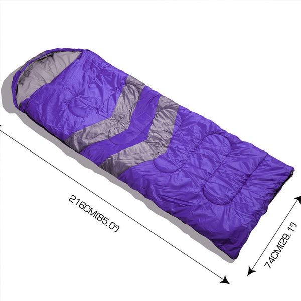 Mountview Single Sleeping Bag Bags Outdoor Purple Sleeping Bags