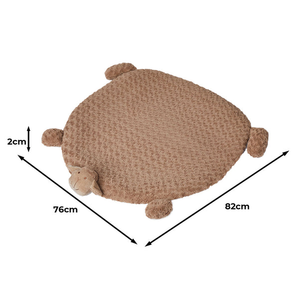 Pawz Medium Calming Squeaky Pet Bed For Cats And Dogs Tan Soft Comfortable Design Pet Beds