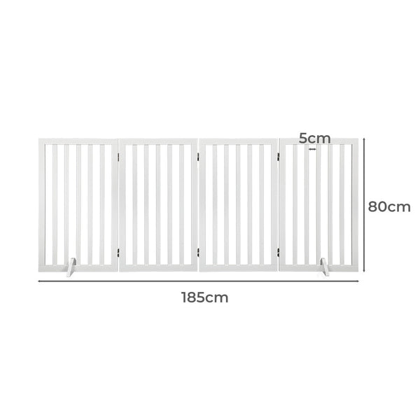 Pawz Pet Gate Dog Fence Safety White 800X 3Mm Fences & Pens