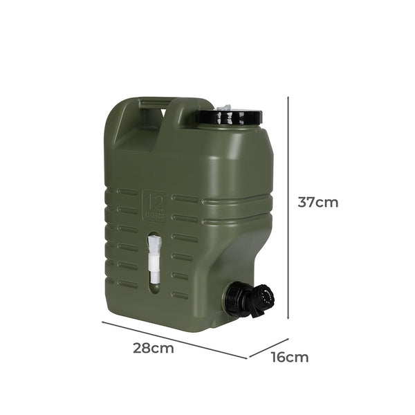Mountview Water Container Jerry Can 12 Ltr Water Carriers & Jerrycans