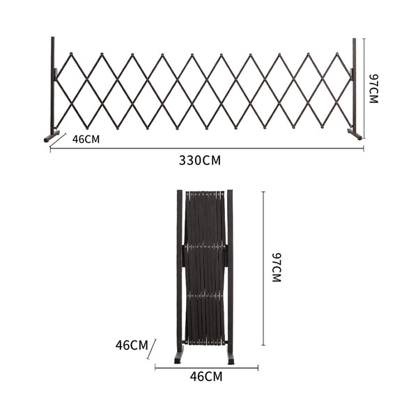 Garden Security Fence Gate Metal Brown Gates