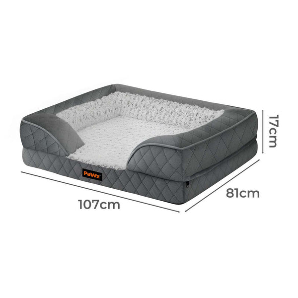 Pawz Orthopedic Memory Foam Pet Bed Dog Washable Mat Pet Beds
