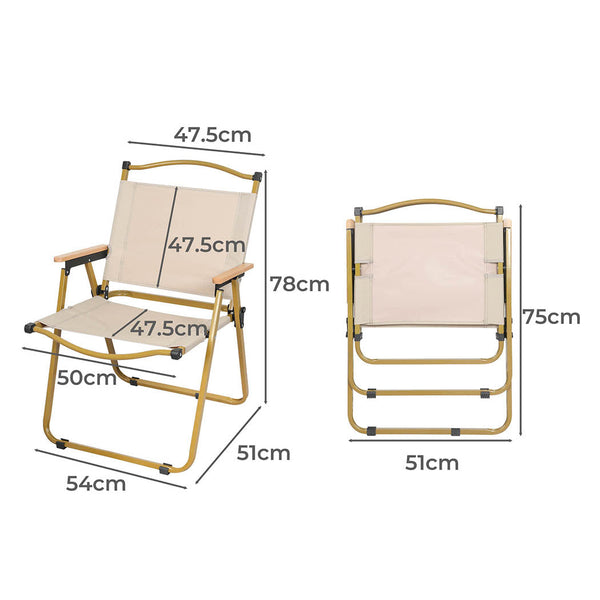 Levede 4Pcs Camping Chair Folding Outdoor Camping Chairs