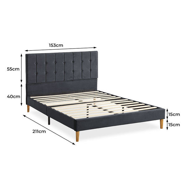 Levede Bed Frame Queen Size Mattress Grey Queen Bed Frames