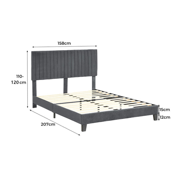 Levede Bed Frame Queen Size Mattress Grey Queen Bed Frames