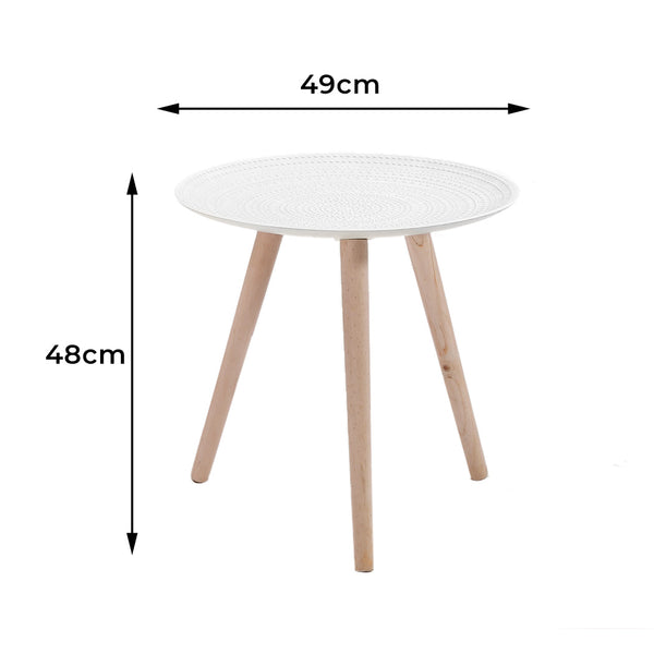 Levede Side Table Coffee Bedside End White Side Tables