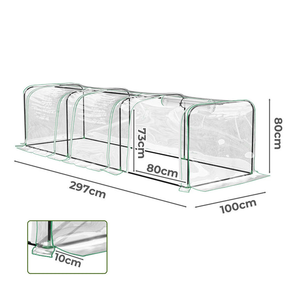 Lambu Greenhouse Flower Garden Film Tunnel Durable Outdoor Plant Growth Cover Greenhouses