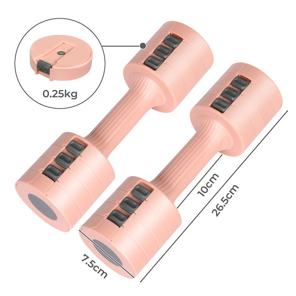 Centra A Pair Of 1Kg To 5Kg Pink Dumbbells