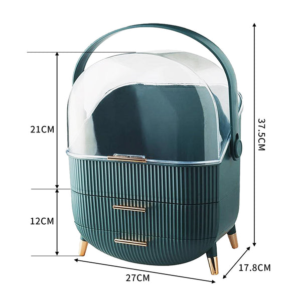 Makeup Storage Case Cosmetic Organiser Green Makeup Bags & Cases