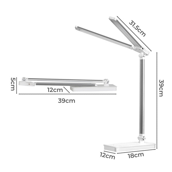 Emitto Double Head Desk Lamp Led Light Eye Caring Usb Lamps