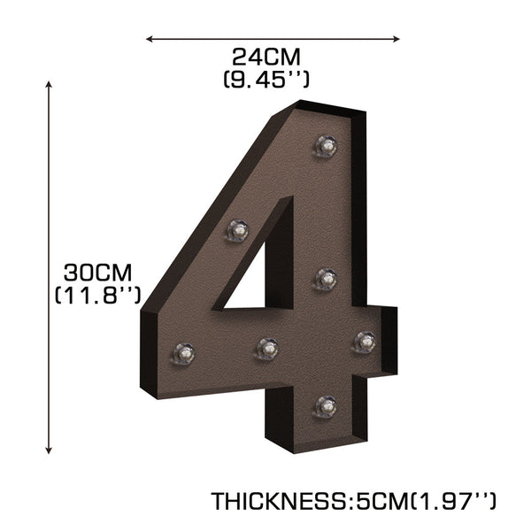 Led Metal Number Lights Free Standing Plaques & Signs