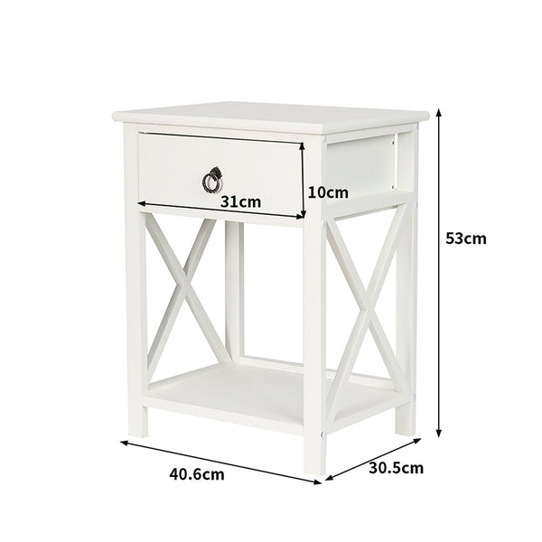 Levede 1X Bedside Table With Drawers Side Storage Modern Bedroom Piece Bedside Tables