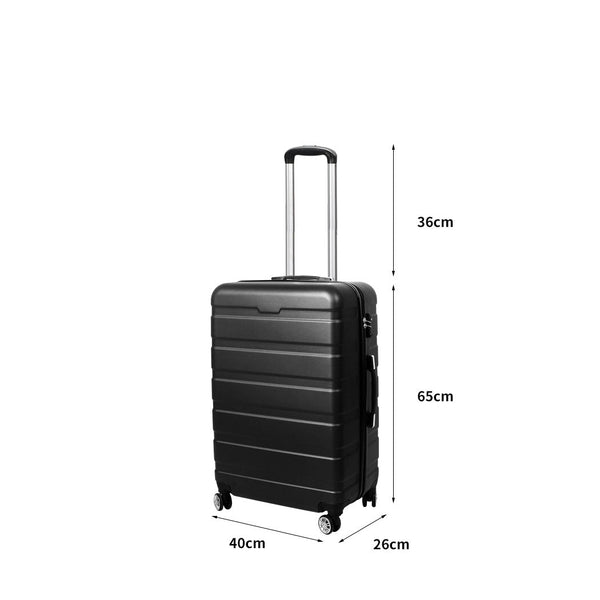 Slimbridge 24" Luggage Case Suitcase Black Inch Suitcases