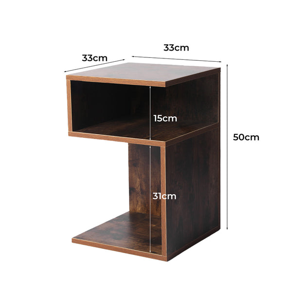 Levede Drawers Side Oak Bedside Tables