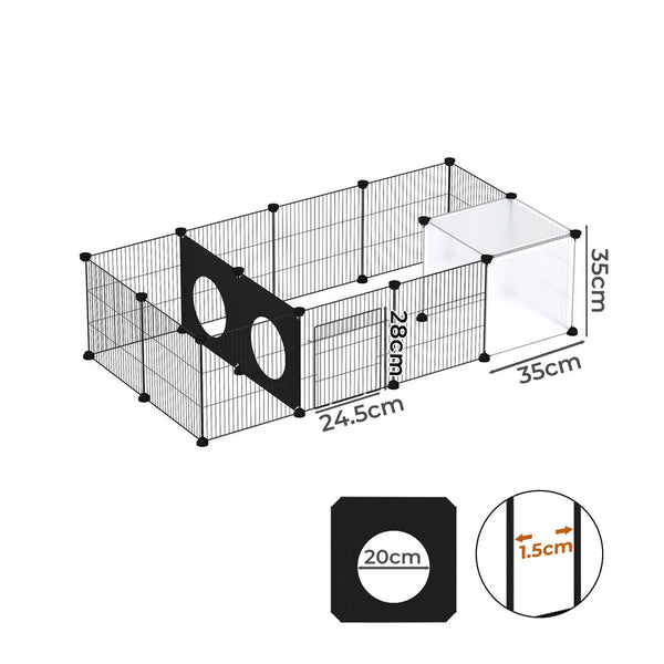 Pawz 12 Panels Guinea Pig Rabbit Puppy Playpen Fence Fences & Pens