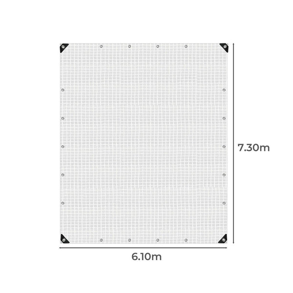 Manan Tarp Tarpaulin 200Gsm Camping 6.1M X 7.3M Clear Tarps
