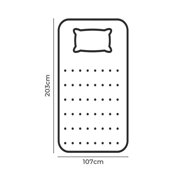 Dreamz Pillowtop Mattress Topper Thickness 5Cm Mattress Toppers & Protectors