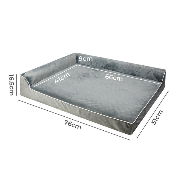 Pawz Orthopedic Dog Bed M Grey Comfortable Support For Medium Sized Dogs Pet Beds