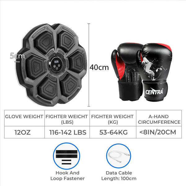 Centra Punching Box With 12Oz Boxing Glove Black Punching Bags