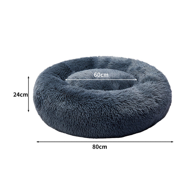 Pawz Extra Large Dark Grey Calming Pet Bed For Dogs Pet Beds