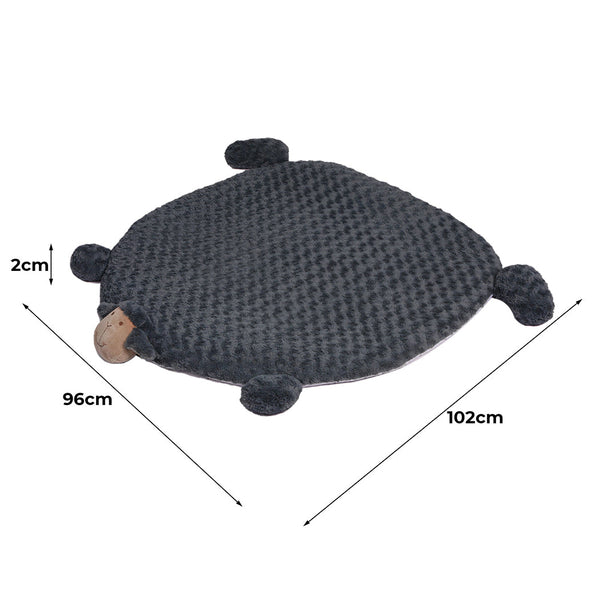 Pawz Large Calming Squeaky Pet Bed For Cats And Dogs Charcoal Soft Cozy Design Pet Beds