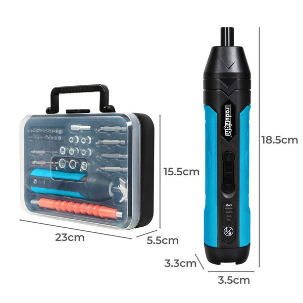 Traderight 4V 37Pcs Cordless Screwdriver 1500Mah 300Rpm Screw Guns & Screwdrivers