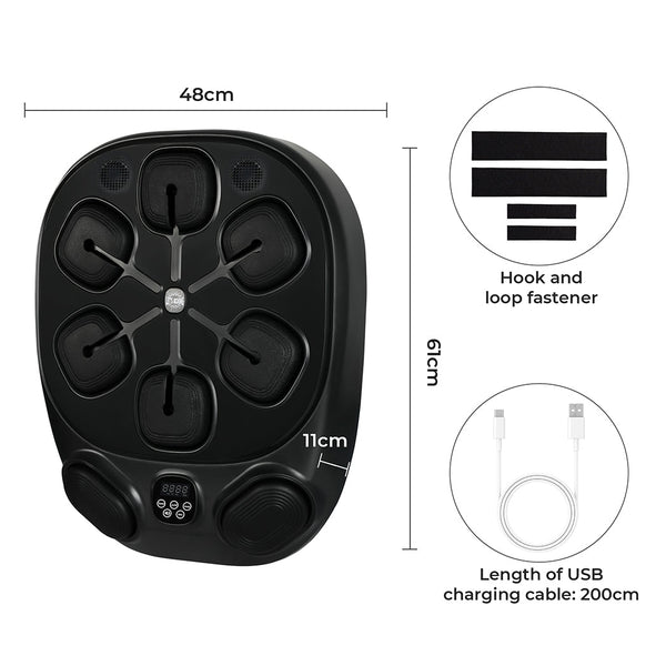 Centra Smart Music Boxing Machine Wall Mounted Black Strike Pads & Mitts