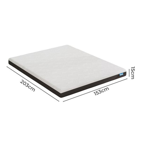 Dreamz Queen Gel Memory Foam Mattress 15Cm Medium Firm Cooling Breathable Comfortable Mattresses