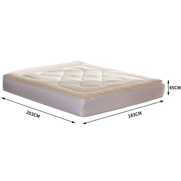 Dreamz Mattress Topper 100% Wool Underlay King Mattress Toppers & Protectors