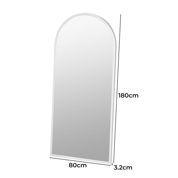 Yezi Floor Mirror Full Length 1.8M White Mirrors