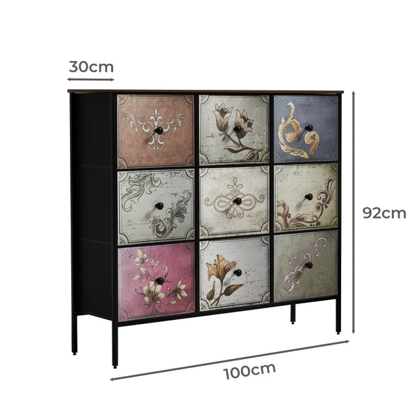 Levede 9 Chest Of Drawers Storage Cabinet Dressers & Chests Of Drawers