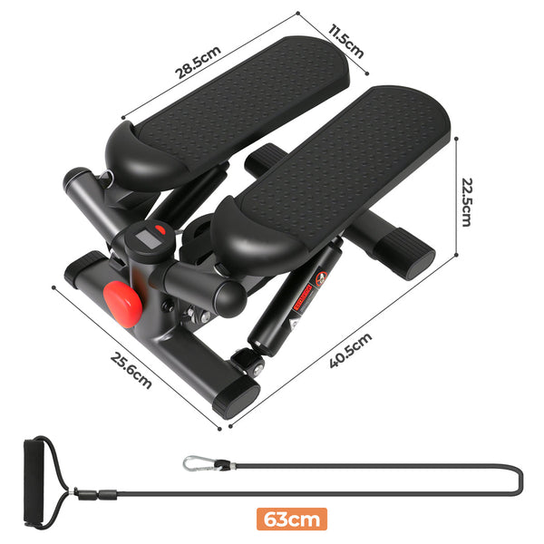 Centra Mini Stepper With Resistance Bands Compact Full Body Fitness Trainer Fitness Steps