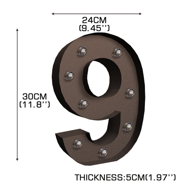 Led Metal Number Lights Free Standing For Decorative Lighting And Custom Displays Party Decorations