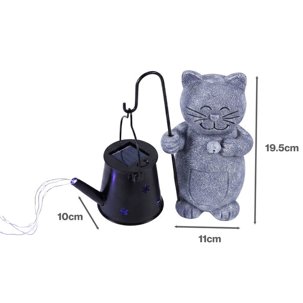Emitto Cat Solar Garden Statue Weatherproof Led Light Decor Ornaments & Statues
