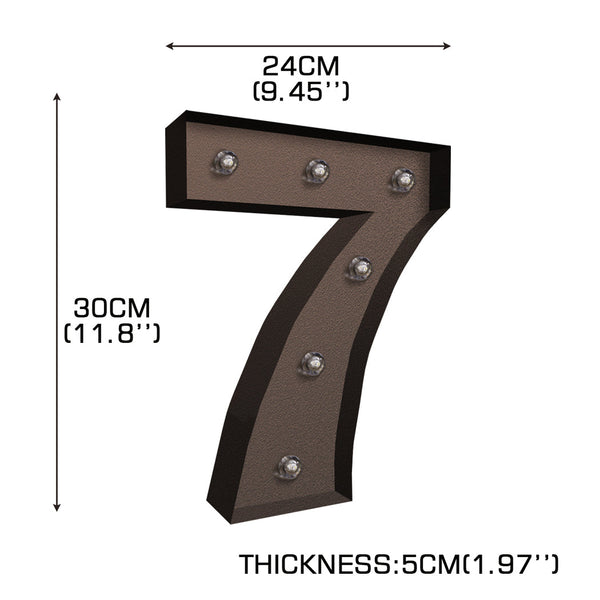 Led Metal Number Lights Free Standing Party Decorations