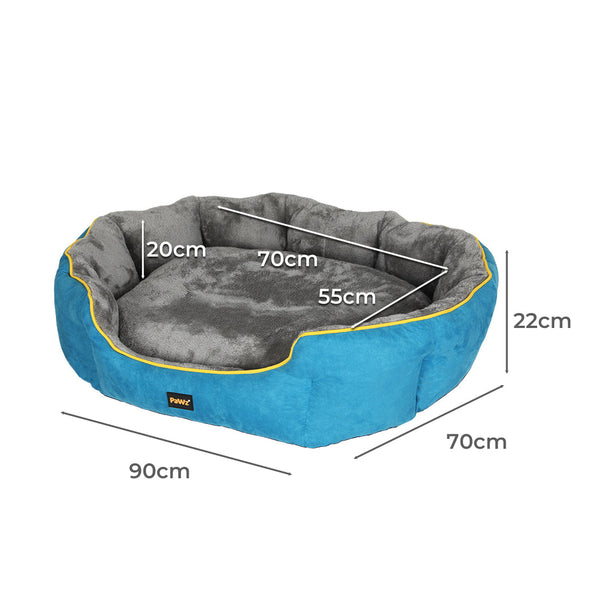 Pawz Electric Pet Bed Heated Blue Large Pet Beds