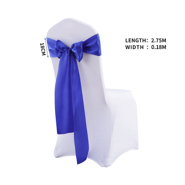 20X Satin Chair Sashes Covers Wedding Navy Chair Covers