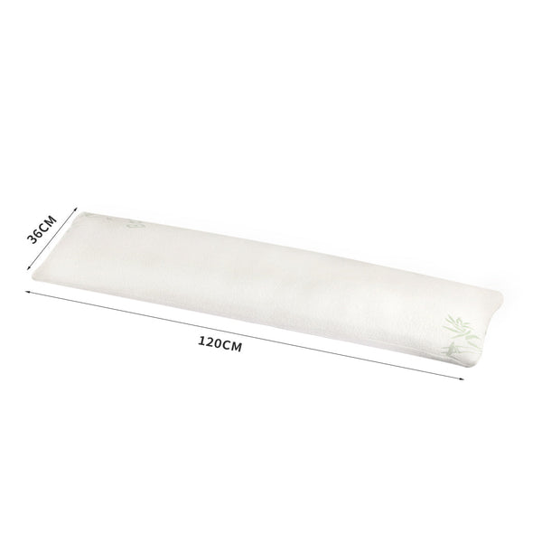 Dreamz Memory Foam Body Pillow Long Breathable Bamboo Cover Pillows