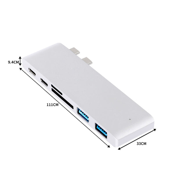 Usb 3.0 Type C Hub 6 Port Powered Adapter Silver Hair Dryers
