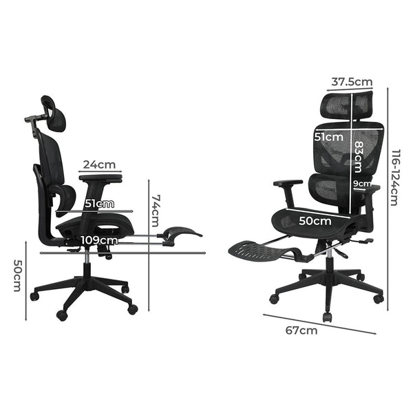 Levede Ergonomic Office Chair Mesh Executive Seat Office Chairs