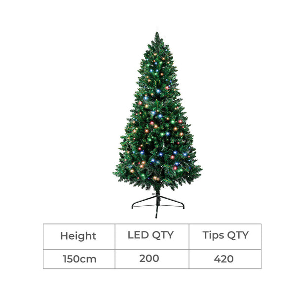 Santaco Prelit Slim Pencil Christmas Tree 1.5M Seasonal Decorations