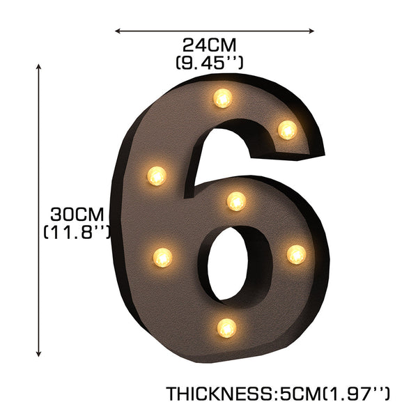 Led Metal Number Lights Free Standing Party Decorations