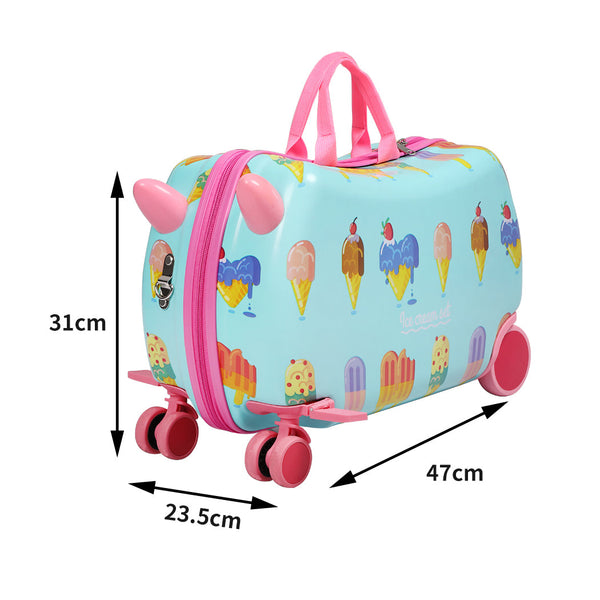 Bopeep Kids Ride On Suitcase Children Ice Cream Suitcases